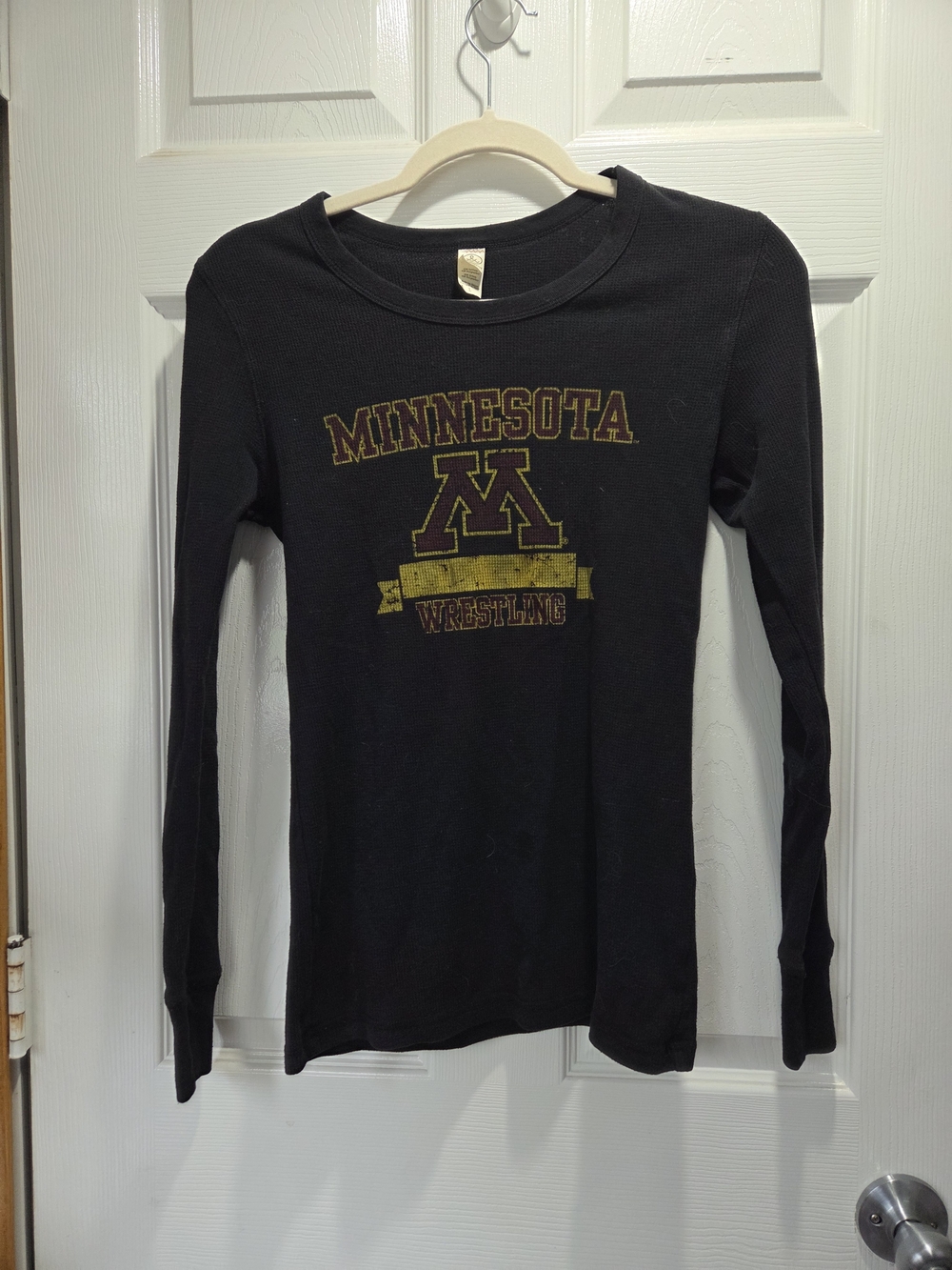 Vintage Black Minnesota Wrestling Long Sleeve Tee
